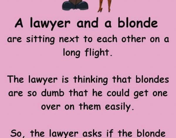 The lawyer asks if the blonde would like to play a fun game Funny Joke Jokesoftheday.com