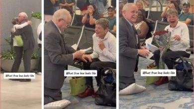 60Year Reunion Surprise 78YearOld Man Proposes to LongLost Love at the Airport