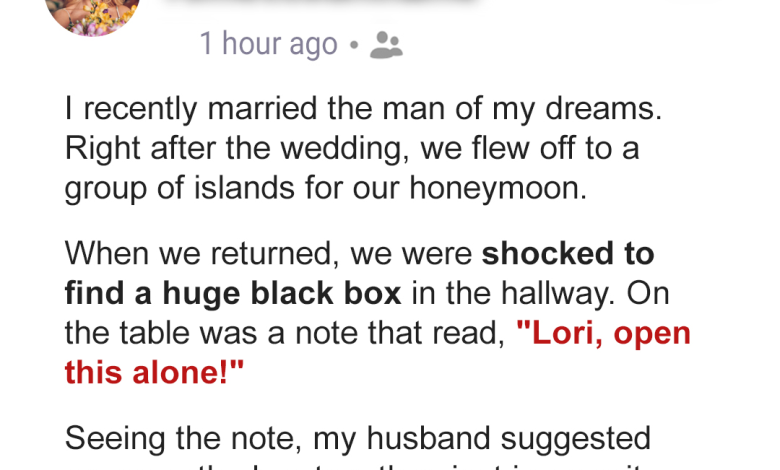 I Returned from My Honeymoon and Found a Huge Black Box in My Hallway e1726277742821