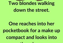 Two Blondes Walking Down The Str