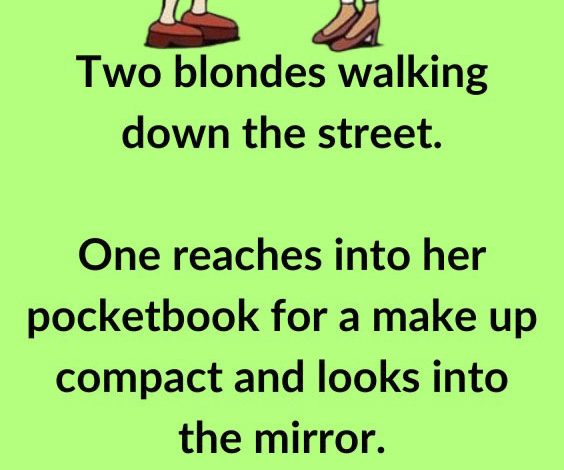 Two Blondes Walking Down The Str