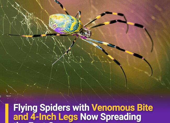 Flying Spiders With Venomous Bite and